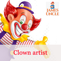 Clown artist Mr. Alok Das in Sahapur